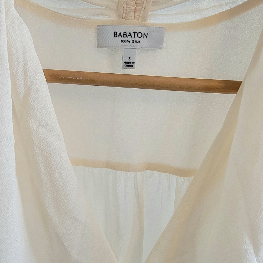 Babaton Silk Blouse in Soft Cream